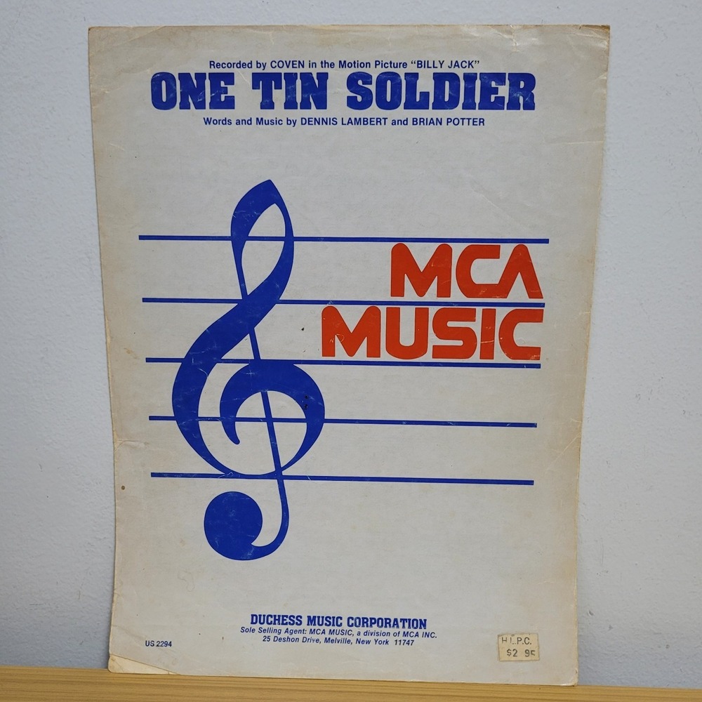 Coven One Tin Soldier Sheet Music MCA Music Billy Jack